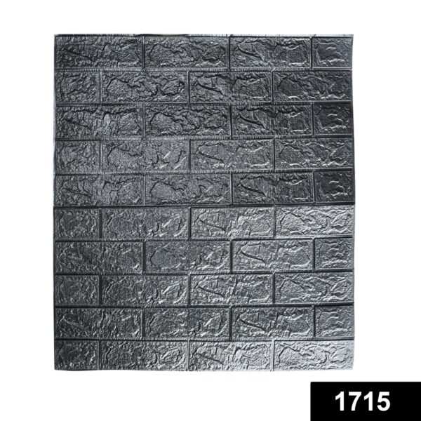 1715 Wall 3D Ceiling Wallpaper Tiles Panel Vinyl Stickers Self-Adhesive for Home (Black)