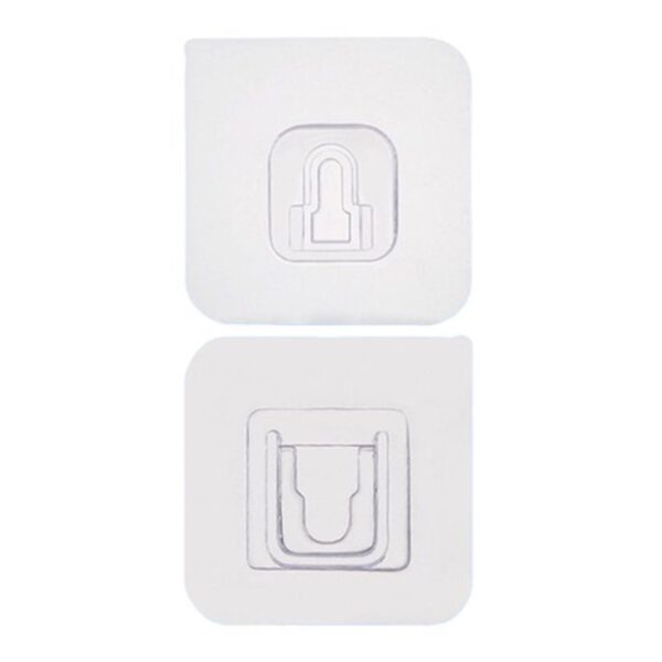 1746 ADHESIVE PLASTIC WALL HOOKS HEAVY DUTY HOOKS ( 1 Pair )