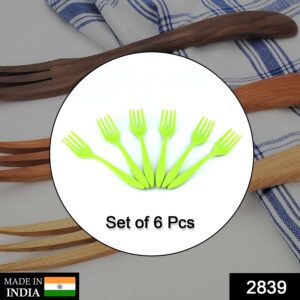 2839 Small plastic 6pc Serving Fork Set for kitchen