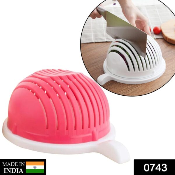 0743 Plastic Wave Shape Easy Salad Maker Chopper Cutter