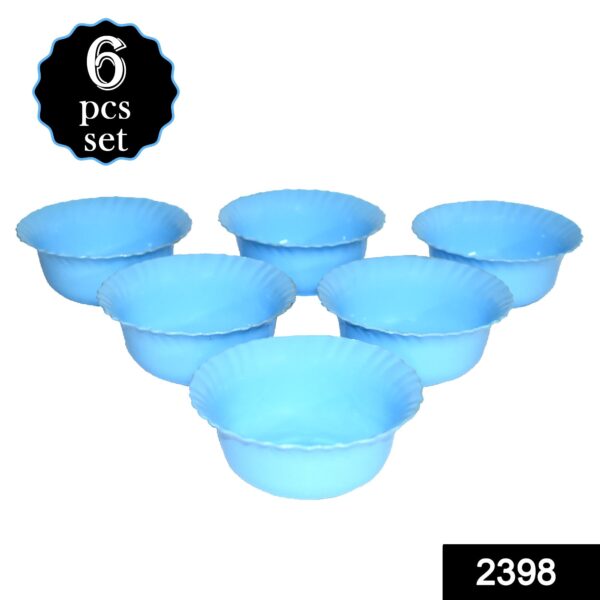 2398 Plastic Katori Serving/Snacks Bowl (Set of 6)