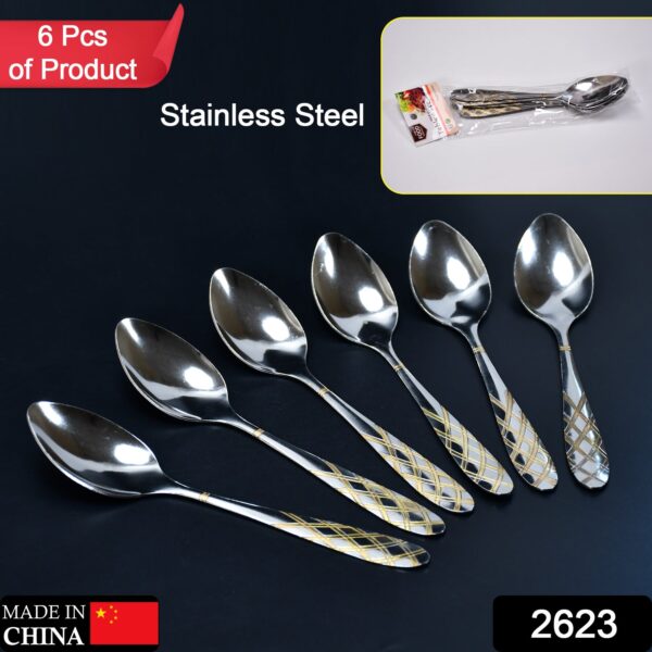 2623 Big Stainless Steel Dinner Spoon/Table Spoon (set of 6pc)