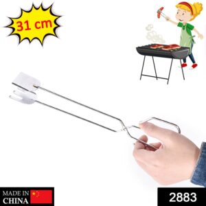 2883 31cm MULTI FUNCTIONAL METAL BBQ CLIP TONGS CLAMP FOR GARBAGE CHARCOAL SERVING TOOLS