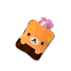 6527 Brown Panda Print small Hot Water Bag with...