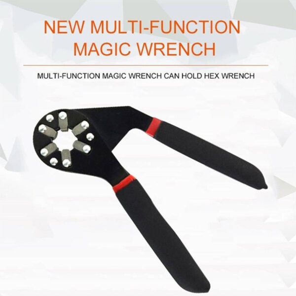 9062 Multi-Function Hexagon Universal Wrench Adjustable Bionic Plier Spanner Repair Hand Tool (Small) Single Sided Bionic Wrench Household Repairing Wrench Hand Tool