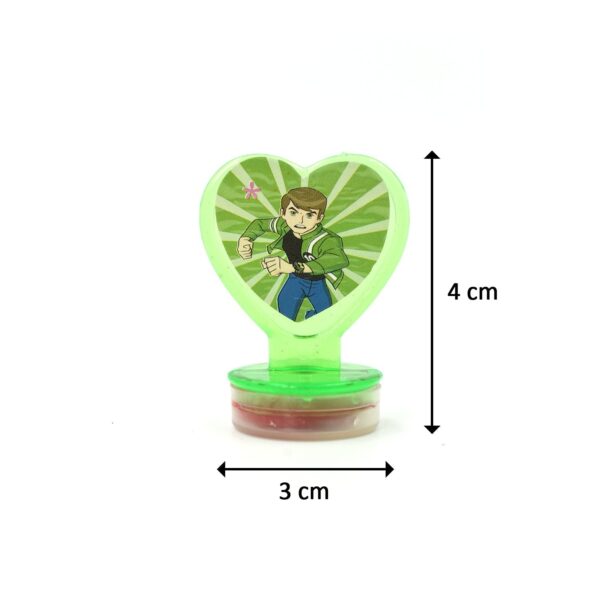 4804 Unique Cartoon character Heart Shape Stamps 6 pieces for Kids Motivation and Reward Theme Prefect Gift for Teachers, Parents and Students (Multicolor)