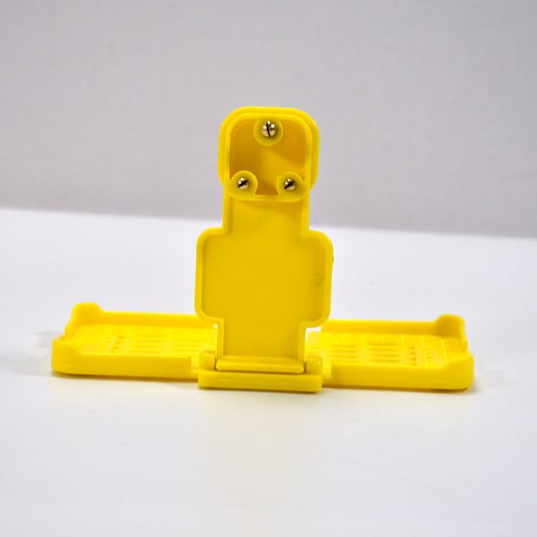 6496Y Multi-Purpose Wall Holder Stand for Charging Mobile Just Fit in Socket and Hang (Yellow)