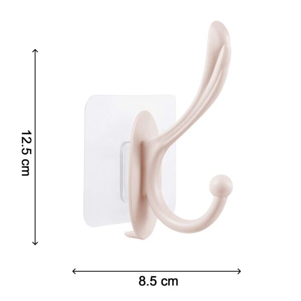 4687 Self Adhesive Plastic Wall Hook for Home (Multi Color)
