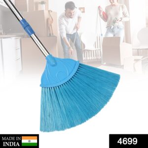 4699 Broom with Long Stainless Steel Rod and Extendable Cobweb Cleaner Stick, Jadhu