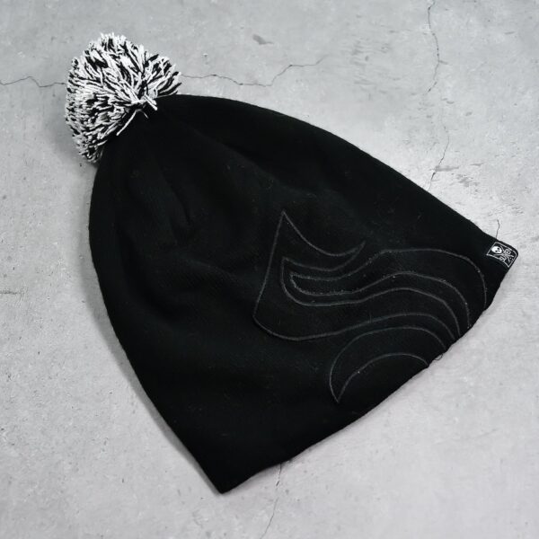 6341 Men's and Women's Skull Slouchy Winter Woolen Knitted Black Inside Fur Beanie Cap.