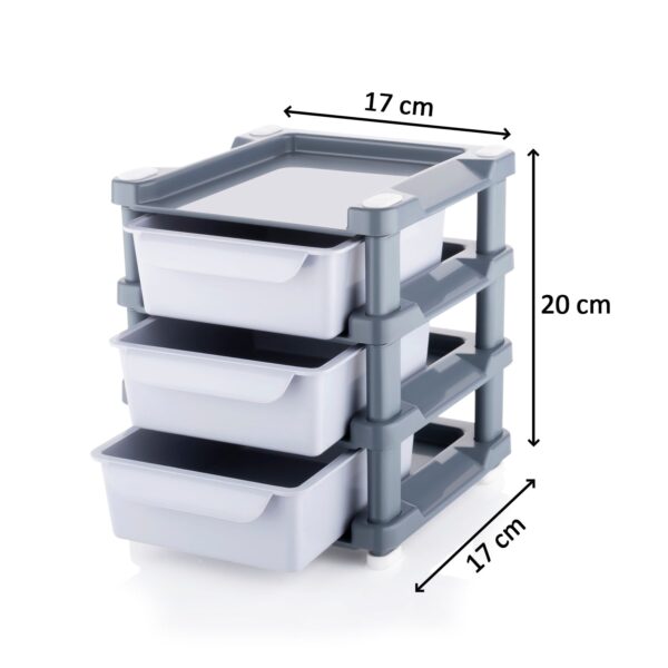 4767 Mini 3 Layer Drawer Used for storing makeup equipments and kits used by womens and ladies.