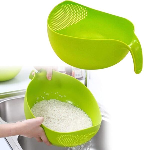 0156 Rice Bowl Thick Drain Basket with Handle