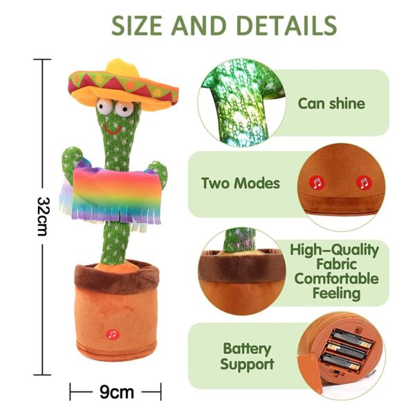 8047 Dancing Cactus Talking Toy, Chargeable Toy