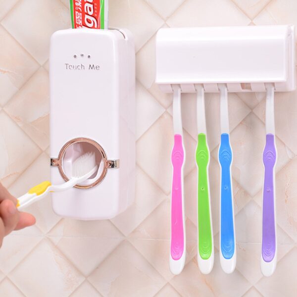 0174A Hands Free Wall Mounted Plastic Dust Proof Automatic Toothpaste Dispenser