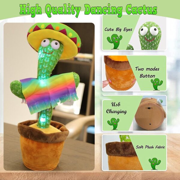 8047 Dancing Cactus Talking Toy, Chargeable Toy