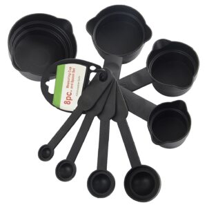 0106 Plastic Measuring Cups and Spoons (8 Pcs, ...