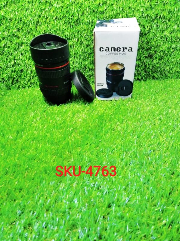 4763 Plastic Camera Lens Stainless Steel Coffee Mug (1 lid )