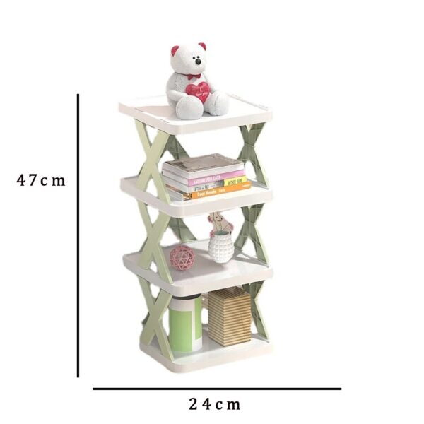 9078 4 LAYER SHOES STAND, SHOE TOWER RACK SUIT FOR SMALL SPACES, CLOSET, SMALL ENTRYWAY, EASY ASSEMBLY AND STABLE IN STRUCTURE, CORNER STORAGE CABINET FOR SAVING SPACE