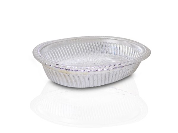 2090 Multipurpose Royal Design Oval Silver Gift Tray