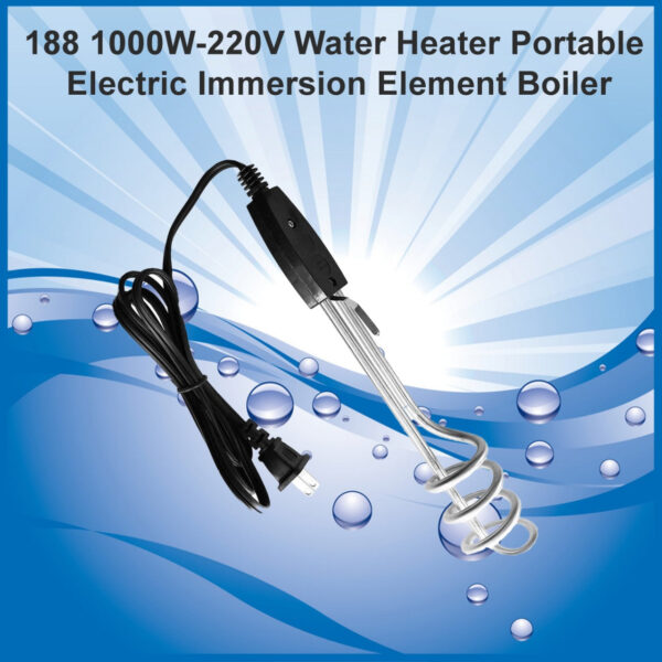 0188 1000W-220V Water Heater Portable Electric Immersion Element Boiler