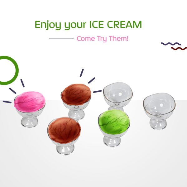 5297 Royal Style Dessert & ICE Cream Cup Bowl Plastic 6pcs For Home , Office & Party Use