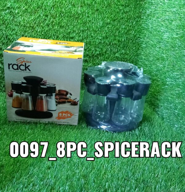 0097 Revolving Plastic Spice Rack Masala Organiser (8 Pcs)