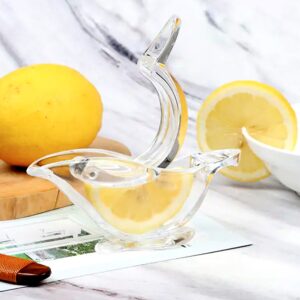 5345 Manual Lemon Slice Squeezer, Portable Transparent Fruit Juicer, Orange Citrus Manual Bird Shape Hand Juicer for Orange Lemon Lime,for Kitchen (Card Packing)