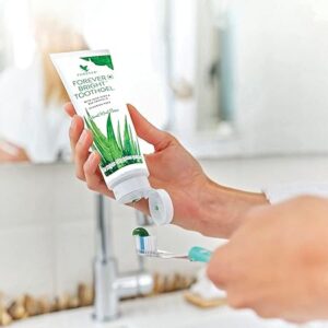 Forever Living Bright Toothpaste Promotes a fresh, clean feeling Fluoride-free formula Enriched with bee propolis Refreshing natural mint flavor Suitable for vegetarians